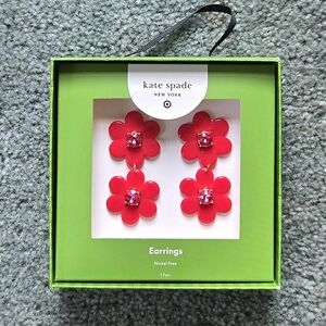 Kate Spade X Target Red Flower Earrings